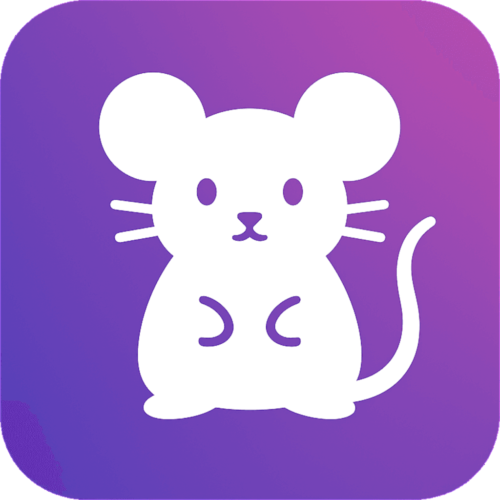 nobaMouse Logo - Cute mouse icon representing head-tracking technology
