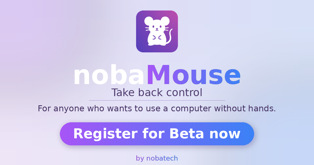 Mouse Control Inversion nobaMouse – Turn head movements into mouse control